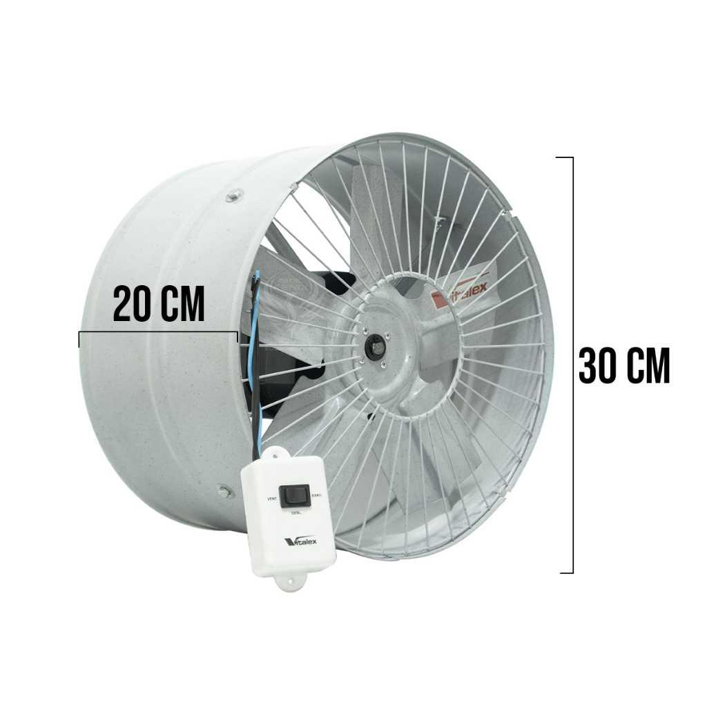 Exaustor para Churrasqueira Cozinha Cabine Pintura 30cm Alta Vazão 127v/220v