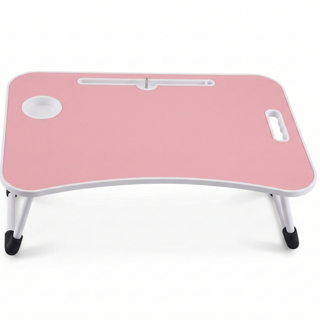 Mesa Portátil Dobrável Suporte Copo E Celular 58x5x40