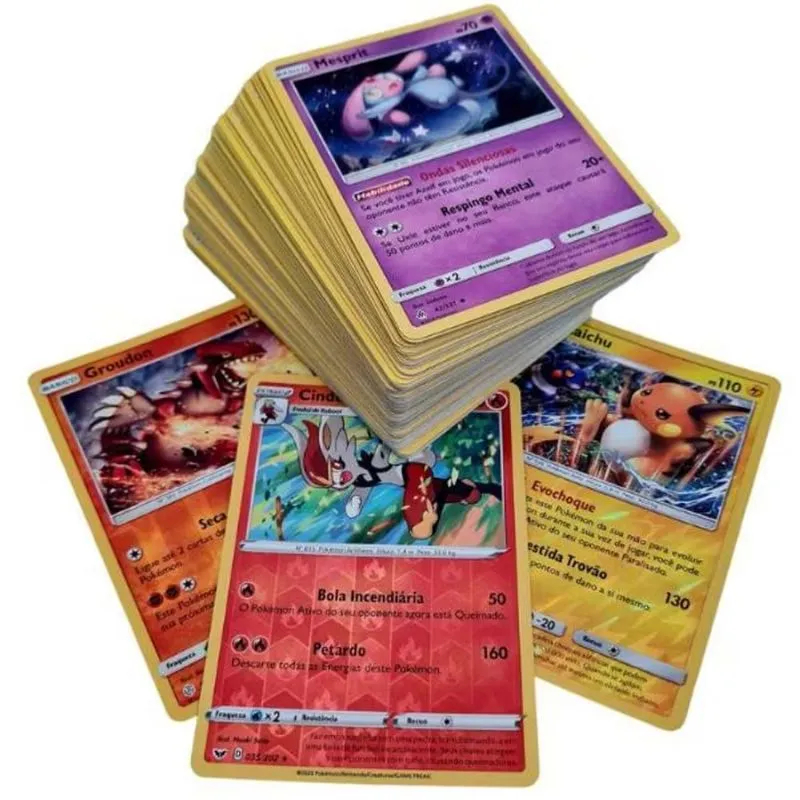 Kit 100 cartas Pokémon Originais Copag - Sem Repitir