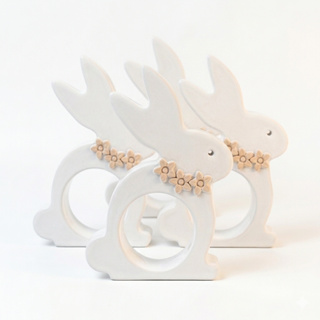 Kit 4 ou 6 Porta Guardanapo Argola Mesa Posta Páscoa Coelho em Oferta na Shopee