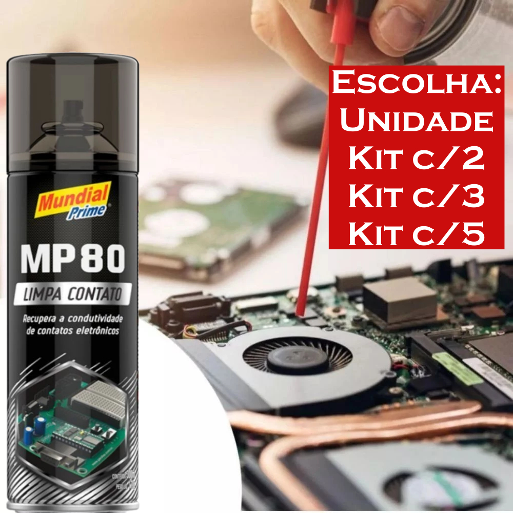 Limpa Contato Eletrônico em Spray (Und/Kit) c/ 300ml MUNDIAL PRIME