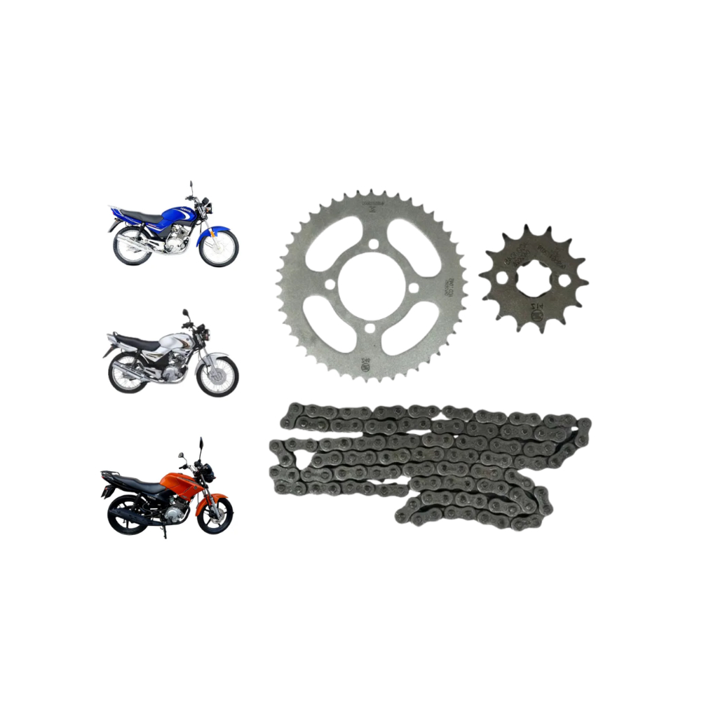 Kit Relação Transmissão C/ Retentor Yamaha YBR e Factor 125 de 2003 até 2016 em Oferta na Shopee