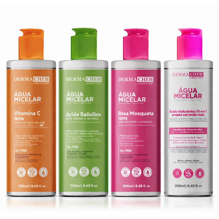 DERMACHEM - KIT AGUA MICELAR 250 ML VALIDADE 2028