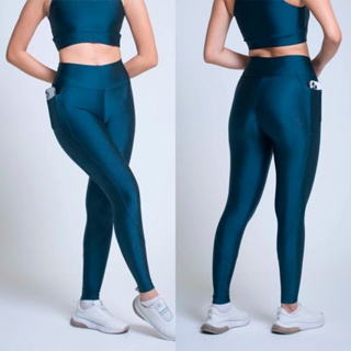 Calça Legging fitness Feminina Com Bolso Zero Transparência Cintura Alta Academia em Oferta na Shopee
