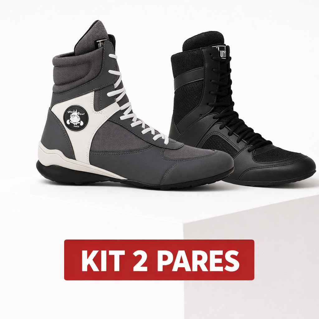 Kit 2 Pares Botinha Fitness Academia Unissex Cano Alto Treino Musculação Crossfit Tênis Confortavel