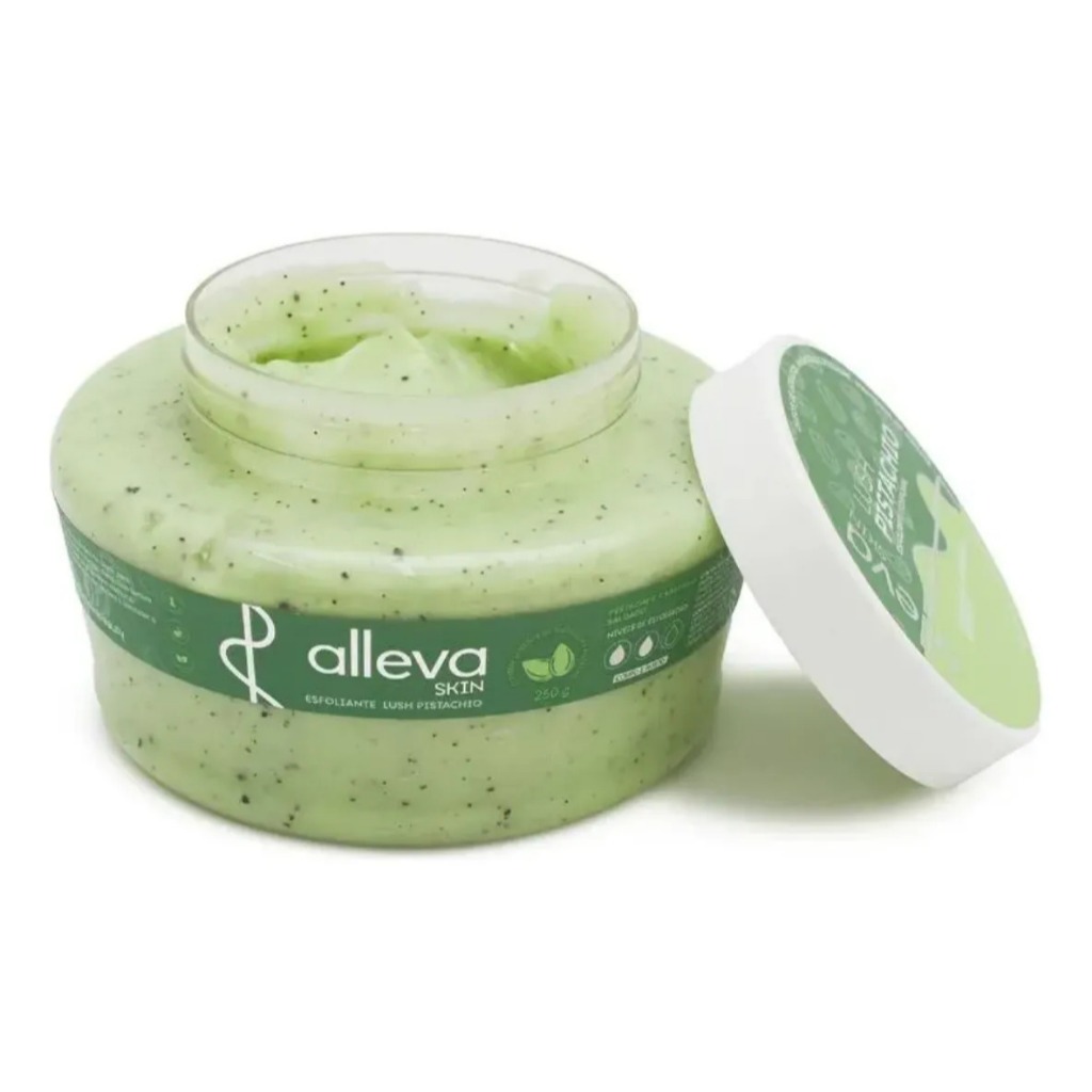 Esfoliante Corporal Alleva 250g Limpeza Profunda Pistache