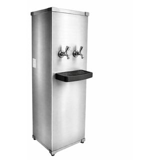 Bebedouro De Água 25 Litros 2 Torneiras Geladas Resfriador Coluna Purificador Inox