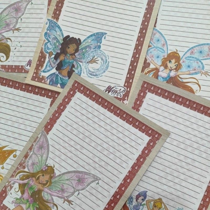 10pcs / kit papel de carta - Winx - Clube das winx - bloom - stella