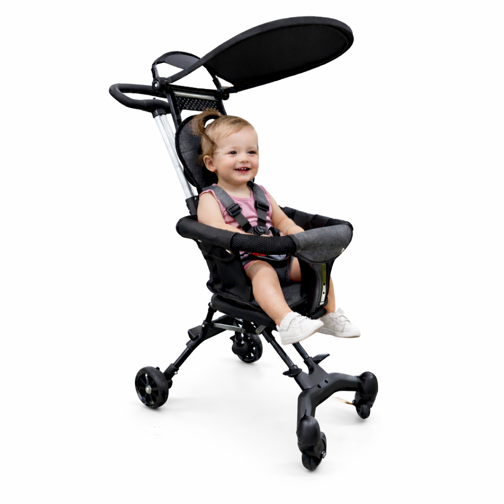 Carrinho de Bebê Passeio Leve Dobrável Compacto com Cobertura Protege do Sol Oferta!