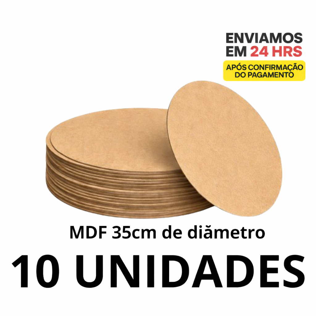 kit 10 Sousplat 35cm Sousplat Mesa Posta Jogo Americano Artesanato Mdf cru em Oferta na Shopee