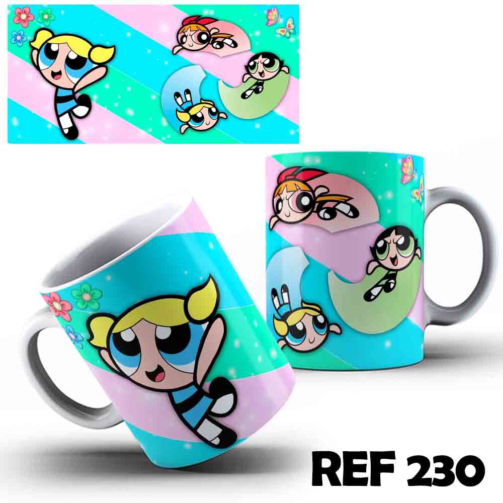 Caneca Personalizada Meninas Superpoderosas - Florzinha Lindinha e Docinho
