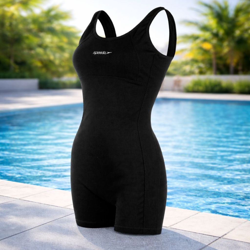 Macaquinho Natação Speedo Basic Feminino Confortável Treino Piscina Original
 em Oferta na Shopee