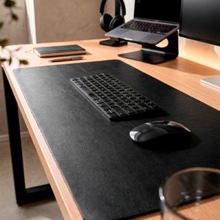 Mousepad 90x40 Desk pad Mouse Pad Grande Couro Antiderrapante Notebook Mouse Pad Preto em Oferta na Shopee