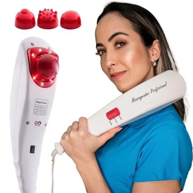 Massageador Elétrico Profissional Vibratório Com Infravermelho (6003)