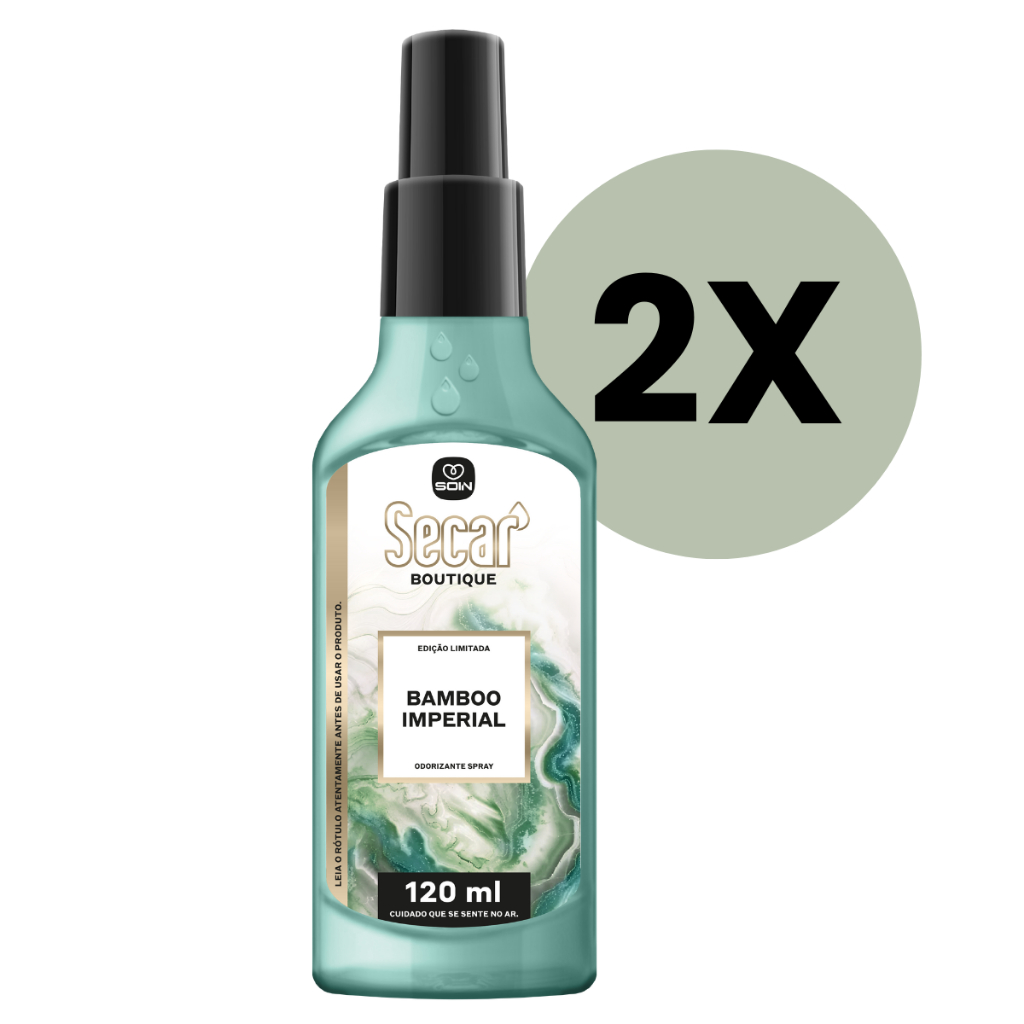 Kit 2X Secar Boutique Odorizador Home Spray 120ml - Cheirinho para Casa Odorizante