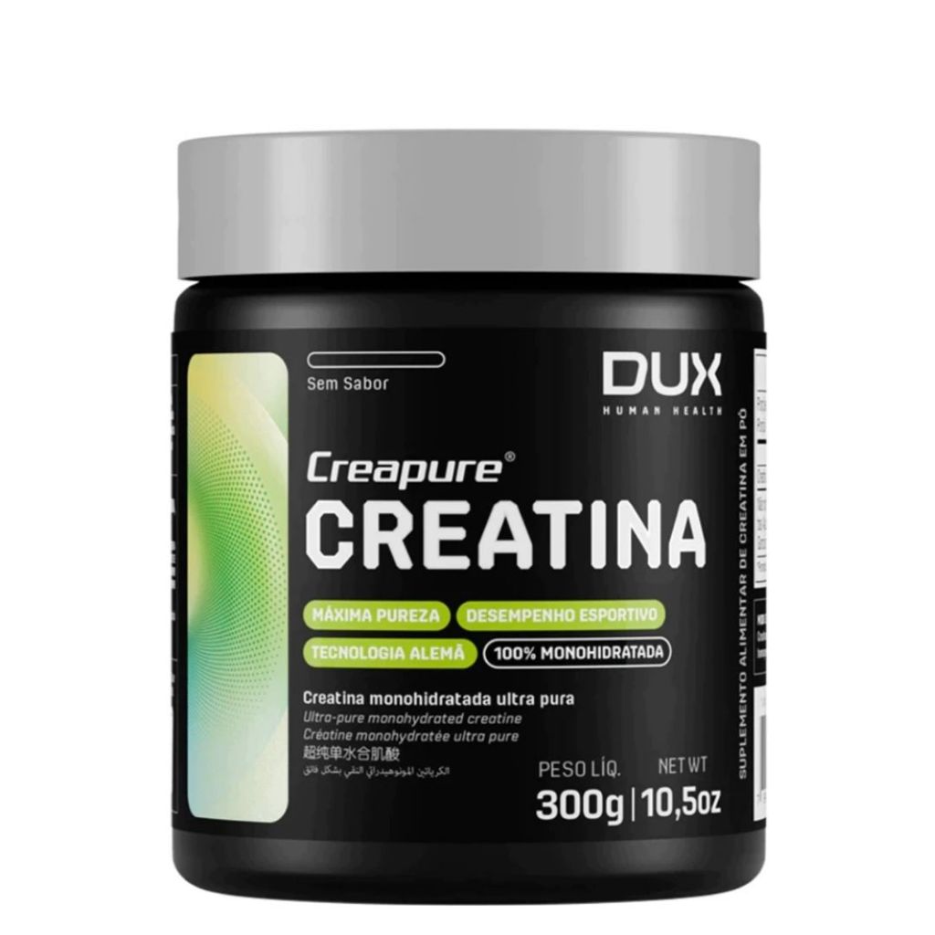 Creatina Creapure Monohidratada 300g 100% Pura - Suplemento em Pó Sem Sabor - Ganho de Massa