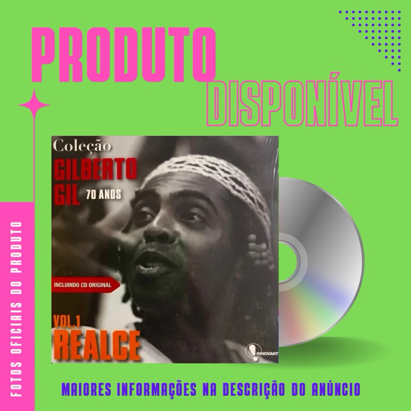 CD LACRADO GILBERTO GIL - COLEÇÃO GIL 70 ANOS REALCE VOLUME 1