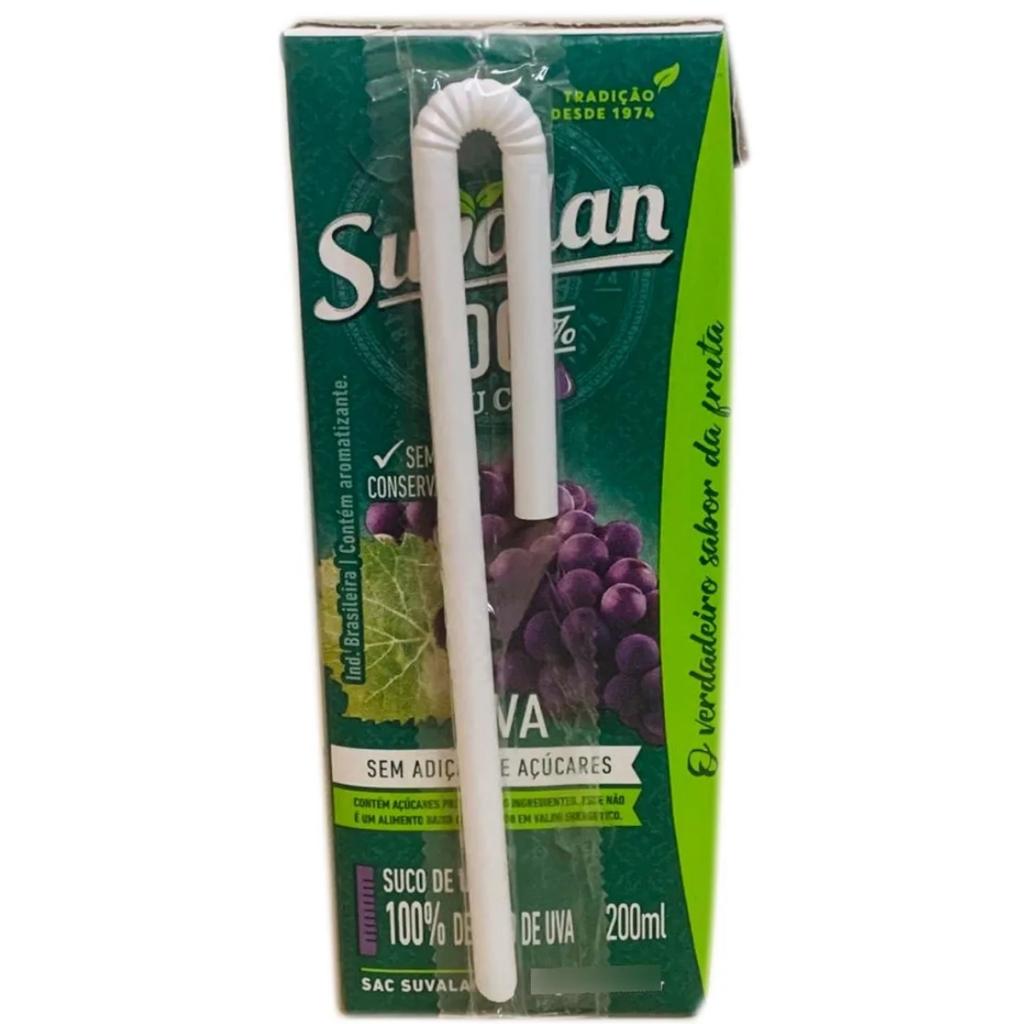 Suco Caixinha 200ml S/ Açúcar 100% Fruta Maça Abacaxi Uva Branca Laranja Pêssego Integral Natural — imagem 2 de 2