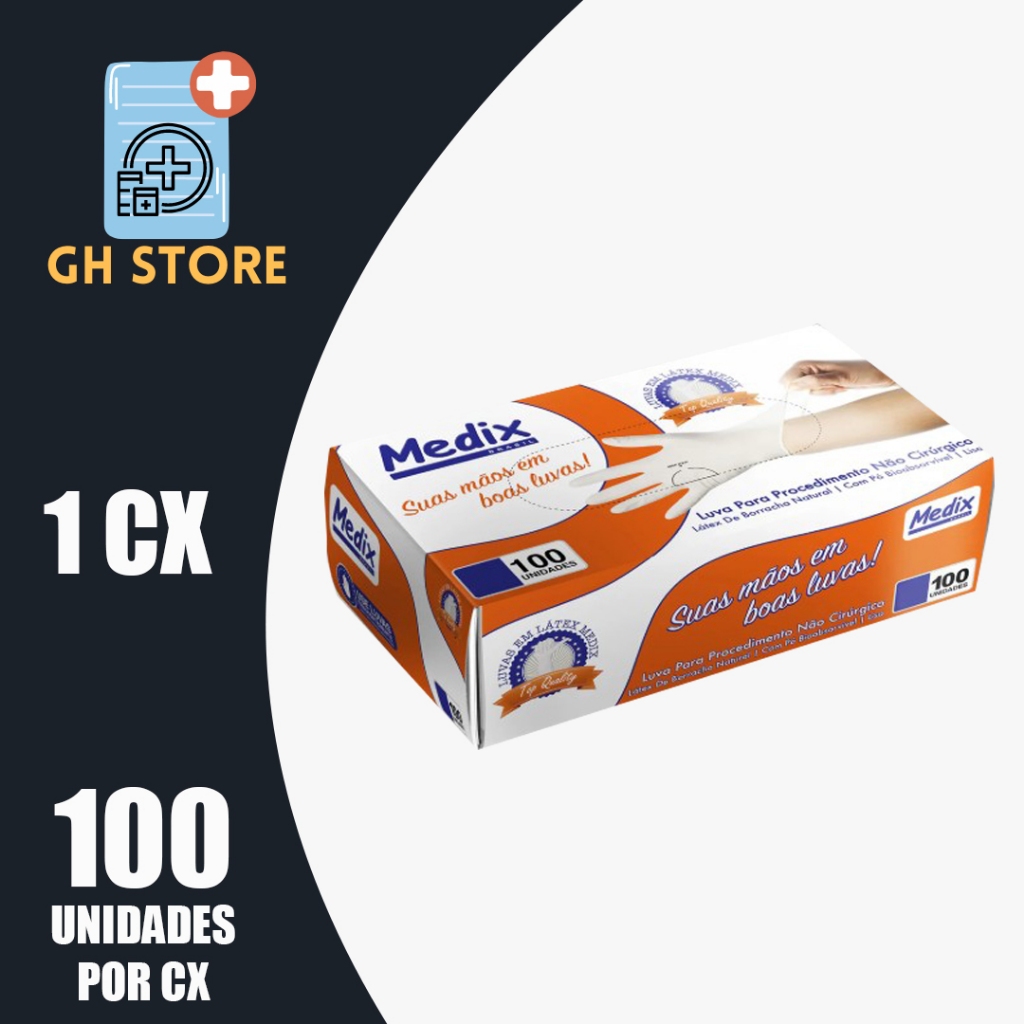 Luva Latex P/procedimentos C/ Talco Pp/p/m/g Cx C/100 Und em Oferta na Shopee