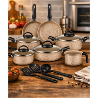 Jogo de Panelas 10 Peças antiaderente Varias cores em Oferta na Shopee