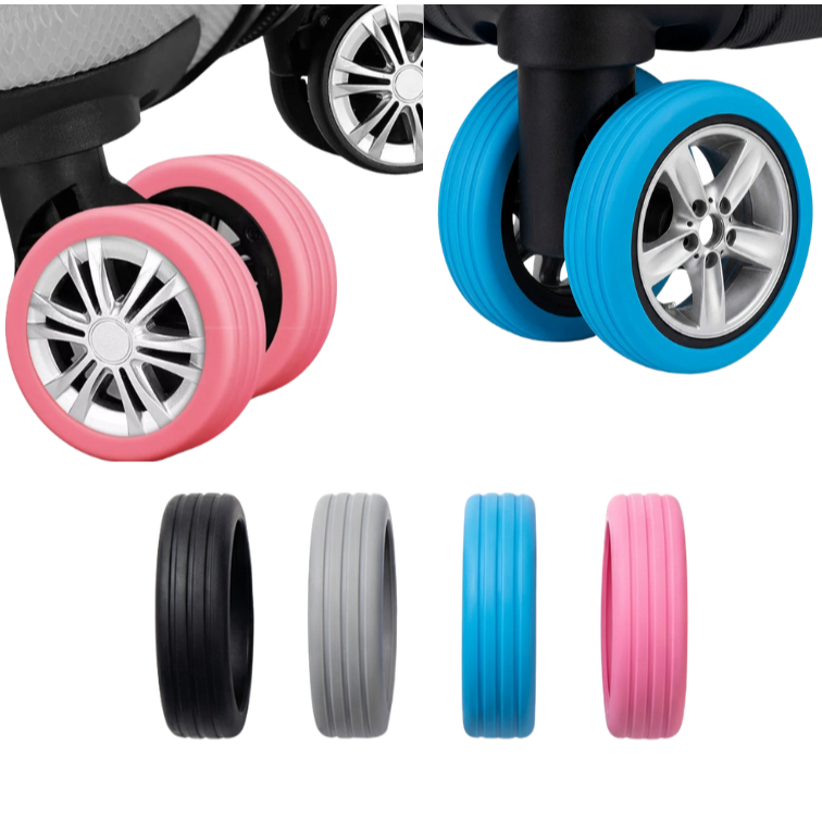 Capa Rodinha de Mala 5cm de Viagem em Silicone Premium Impermeável Redutor de Barulho Proteção Contra Aranhões