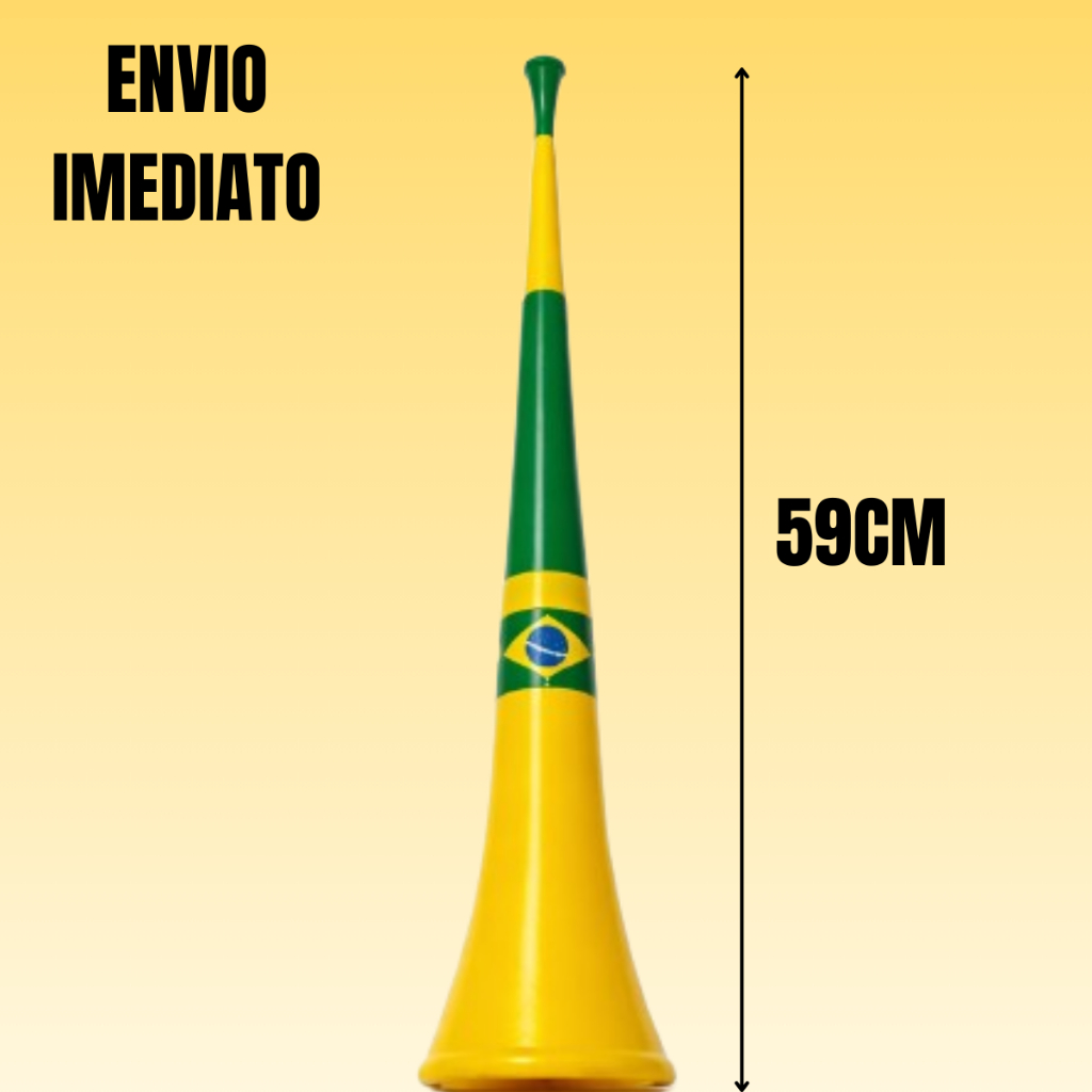 Corneta vuvuzela buzina de assoprar do brasil para copa do mundo 2026 NOVO