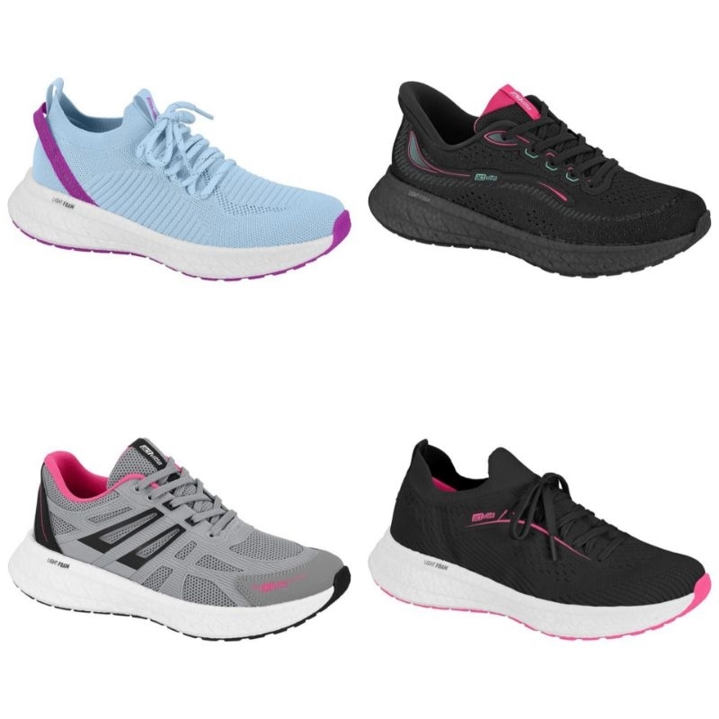 Tênis Feminino Esportivo Academia Caminhada Actvitta 4841 em Oferta na Shopee
