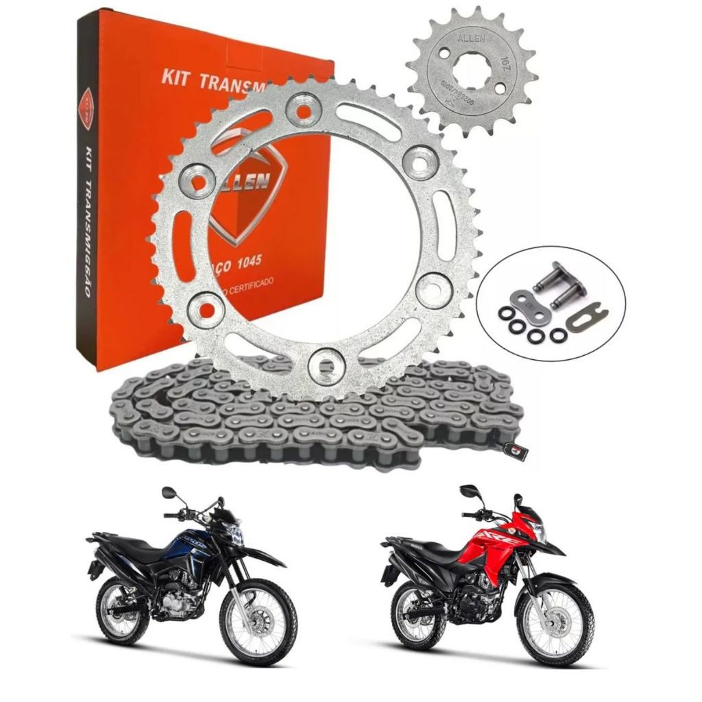 Kit Relação Trasmissão COM Retentor Bros 160 E Xre 190 16