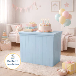 Mesa Fake Riscada Decoração De Festa Desmontável Mdf Cômoda Ripada