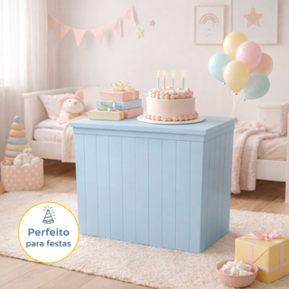 Mesa Fake Riscada Decoração De Festa Desmontável  Mdf Cômoda Ripada em Oferta na Shopee