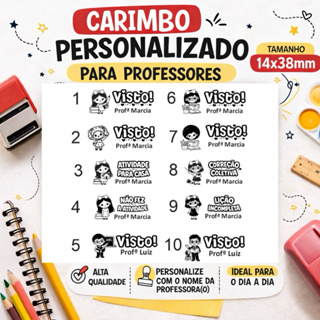 Carimbo de visto professora - ENVIO RÁPIDO em Oferta na Shopee