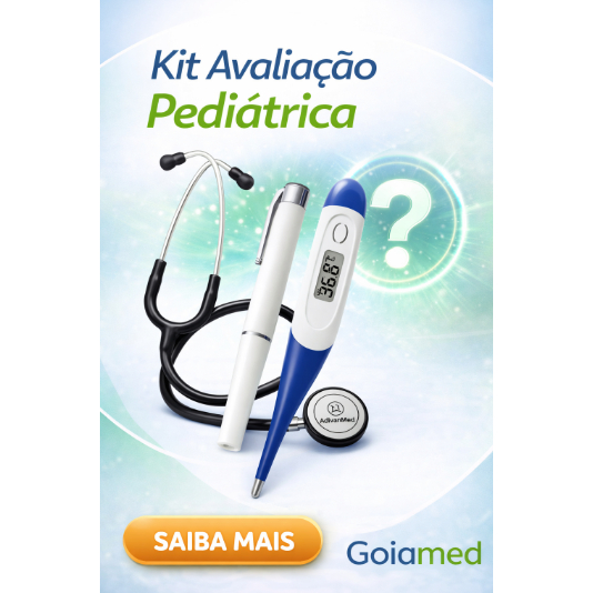 Kit Avaliação Medica com Estetoscópio + Lanterna + Termometro Digital
