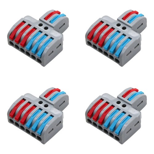 Kit 5 Conector Emenda Isolante Derivação Sem Solda 2x6 Vias em Oferta na Shopee