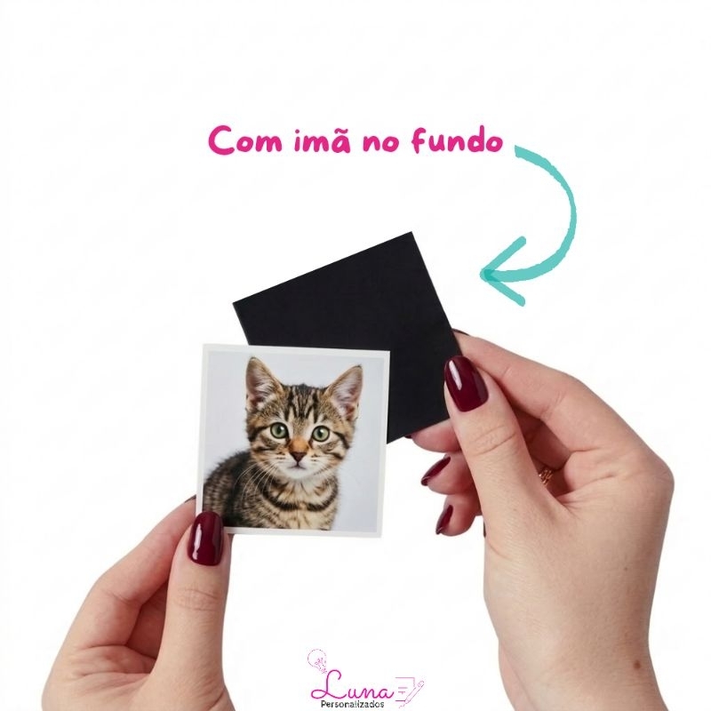 Ímã de Geladeira Personalizado Fotos 5x4 ou Decoração Mural de Metal, Foto Papel Premium de Alta Qualidade