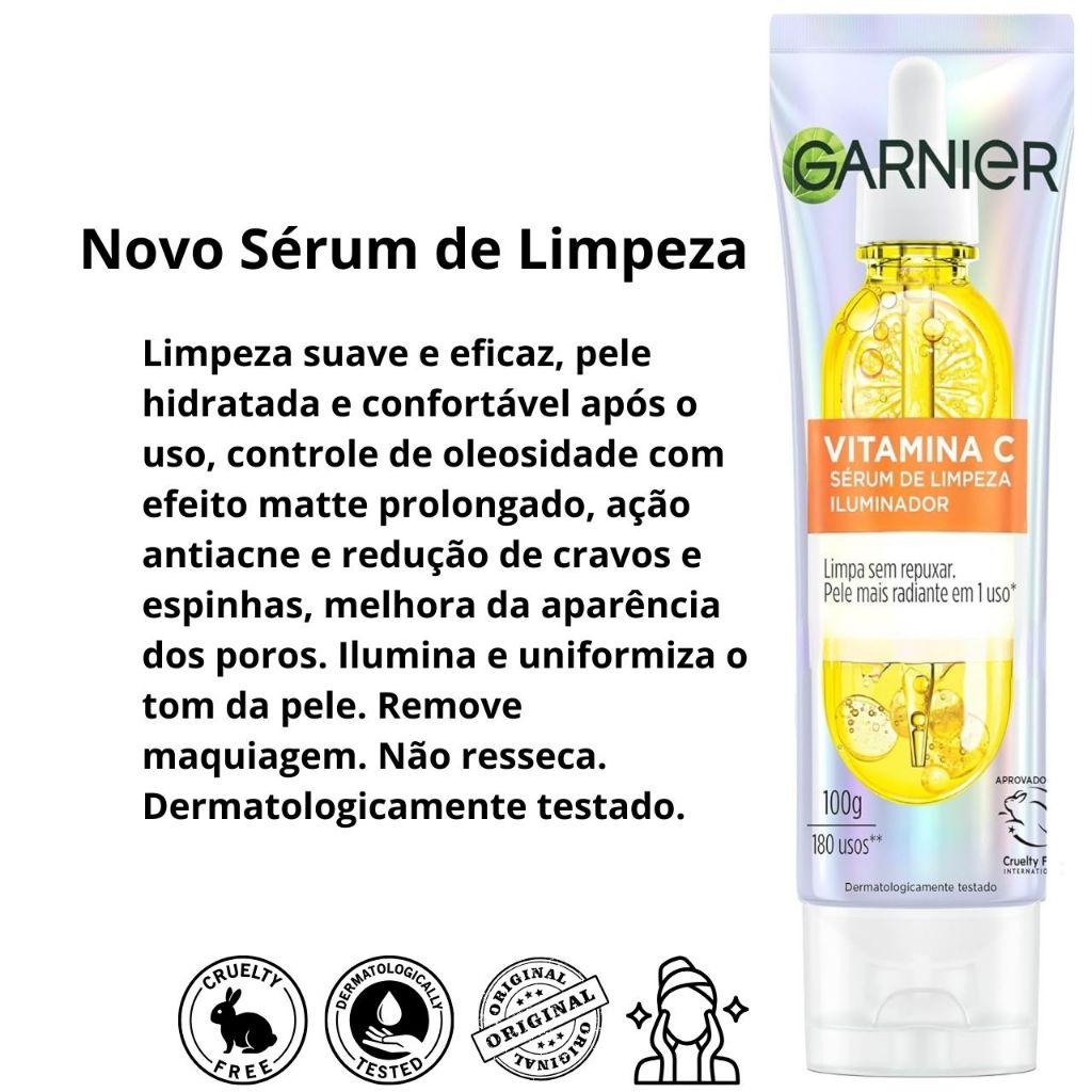 Serum de Limpeza Iluminador Garnier em Oferta na Shopee