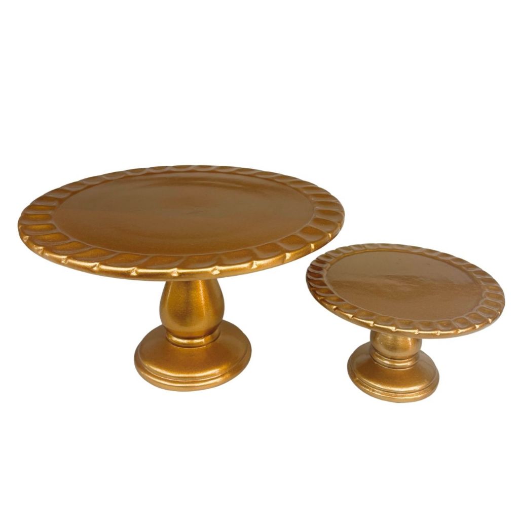 Boleira Porta Bolo Decorativa Branca Suporte Doces Prato Mesa Posta Festa Confeitaria