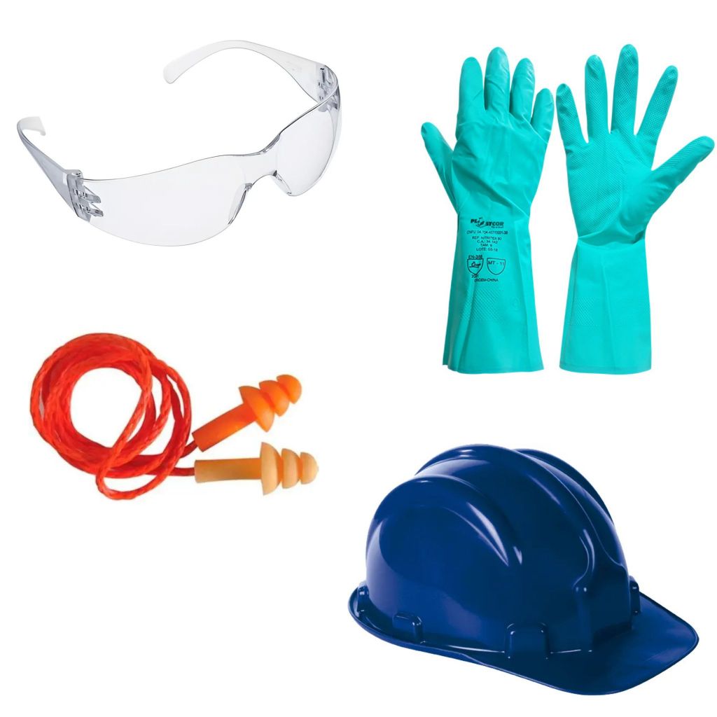 Kit de Segurança EPI Completo para Obras e Construção Civil - Proteção Total