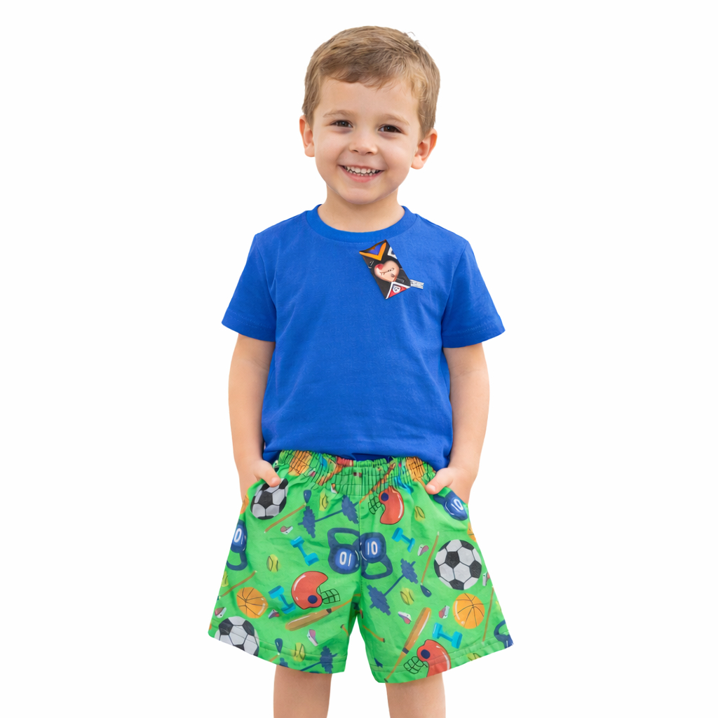 Conjunto Infantil Masculino – Camiseta + Bermuda Estampada