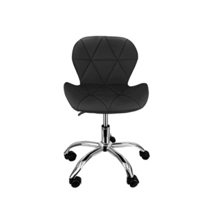 Cadeira Slim Office Estofada Base Giratória Cromada para Escritório BK Ajuste de Altura - Preta em Oferta na Shopee
