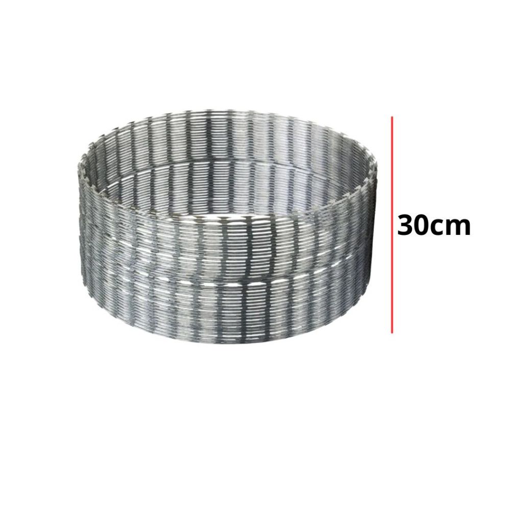 Detalhes do Concertina 30cm + kit instalação Completo 30 metros