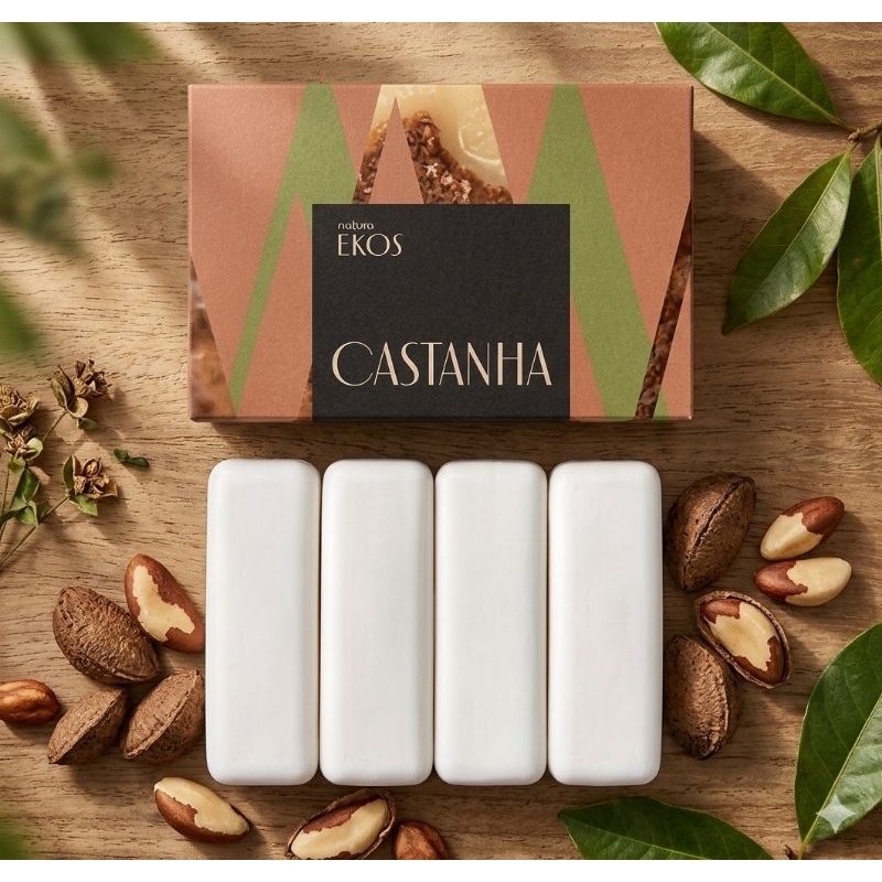 Sabonete Ekos Castanha Natura 4un 100g em Oferta na Shopee