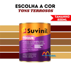 Tinta Acrílica Fosco 800ml Tons Terrosos Toque Fosco Completo Parede Suvinil