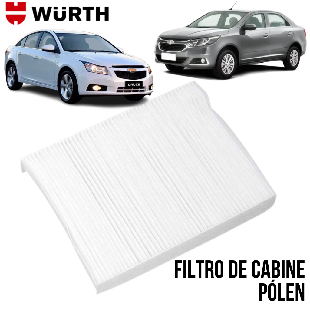 Wurth Filtro Cabine Pólen Cobalt 2011+ Cruze 2012+ Malibu 2014+ 0764210004