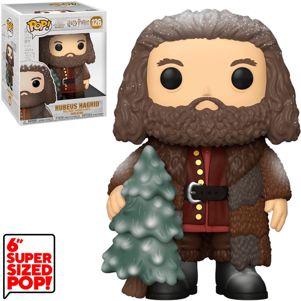 FUNKO POP HARRY POTTER HOLIDAY *SIZED* RUBUES HAGRID 126 NOVO ORIGINAL