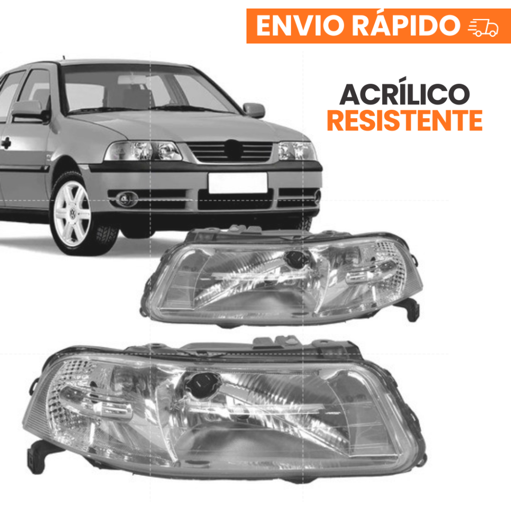 Farol Gol 1999 2000 2001 2002 2003 2004 05 Cromado S/chapeu Volkswagen