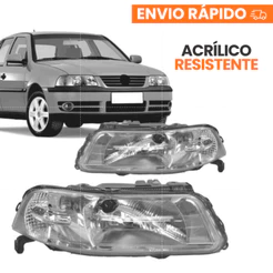 Farol Gol 1999 2000 2001 2002 2003 2004 05 Cromado S/chapeu Volkswagen