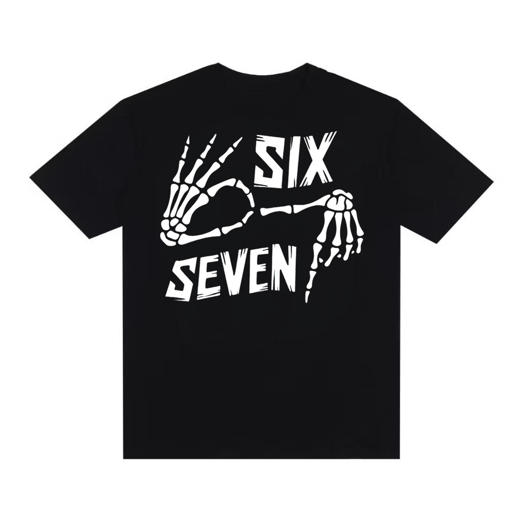 Camiseta Streetwear Over Six Seven 67 Oversized Unissex Premium Camiseta Meme Famoso Estilosa Y2K Shitpost Gótico Game