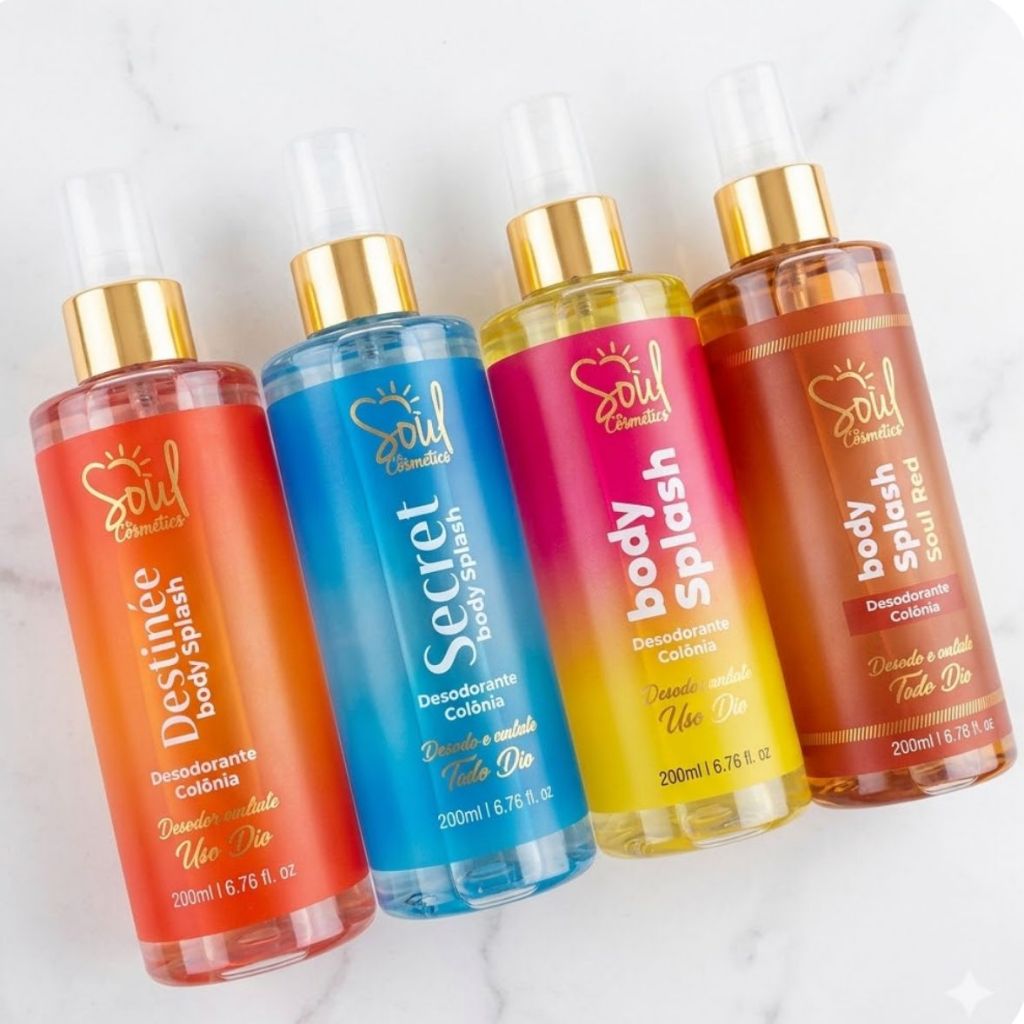 Cheiro de Mulher Poderosa! Kit 4 Body Splash Soul 200ml