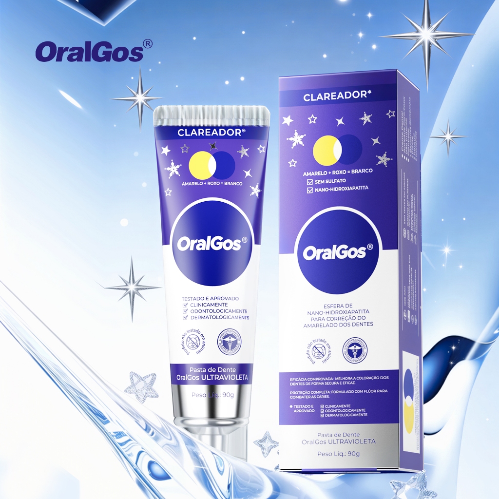 Pasta de Dente OralGos– Cor Única + Fragrância Refrescante! em Oferta na Shopee