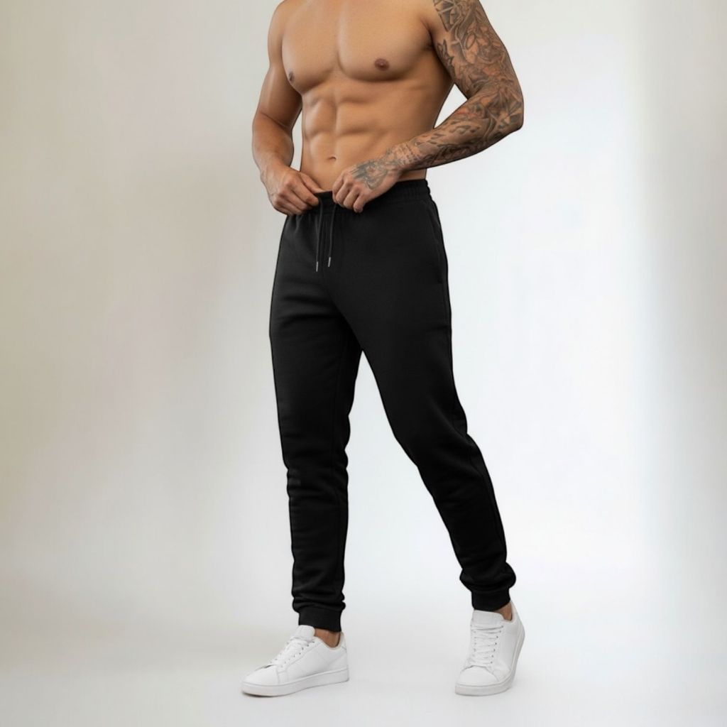 Calça Jogger Masculina Moletom Premium com Cordão e Bolso – Confortável Casual e Esportiva P ao GG